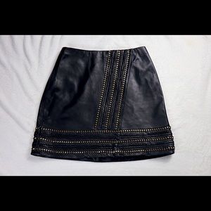 Alice + Olivia Leather Mini Skirt